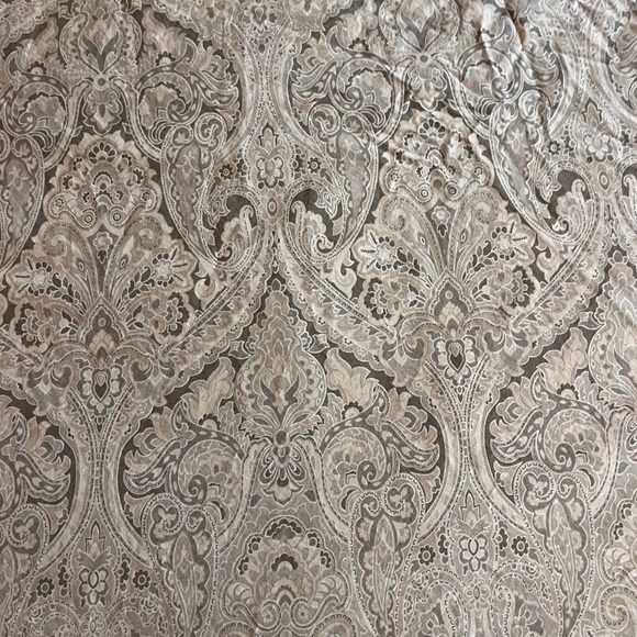 Pottery barn McKenna Paisley cal king organic cotton duvet cover white/ grey - Picture 2 of 12